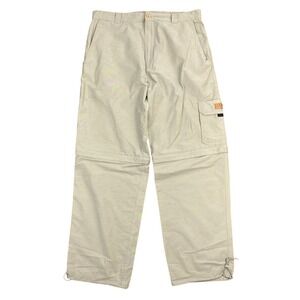 VTG Rusty Ripstop Cargo Convertible Pants Mens 38 UFO Raver 90s Y2K Skate Surf